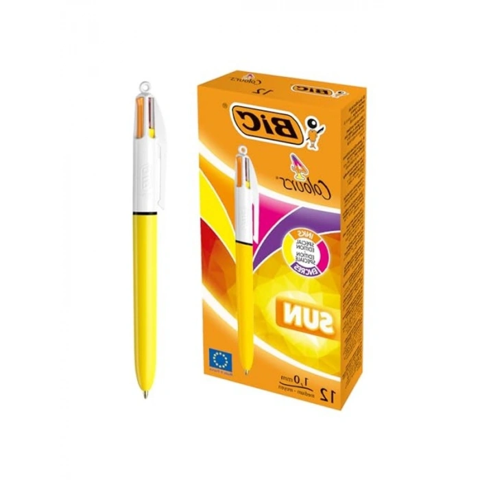 4 Renkli Tükenmez Kalem Seti, 1.0 mm Uç ile Pratik Kullanım