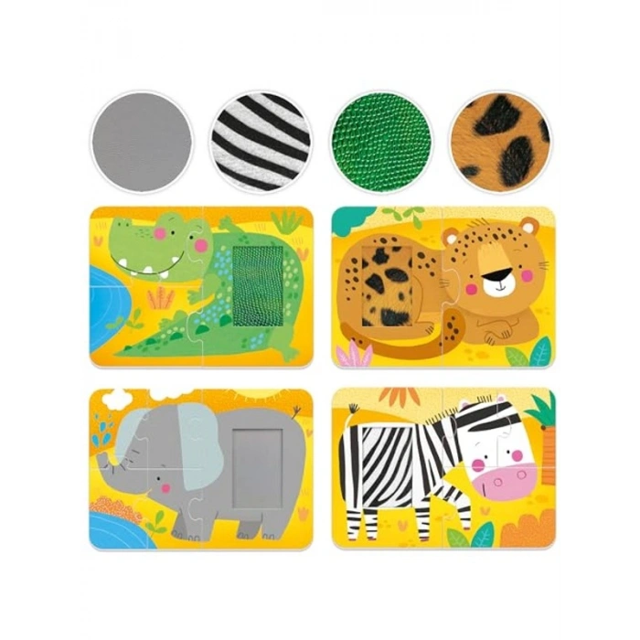 4 Tactile Puzzle, 2 Yaş Üstü Eğlenceli Oyun