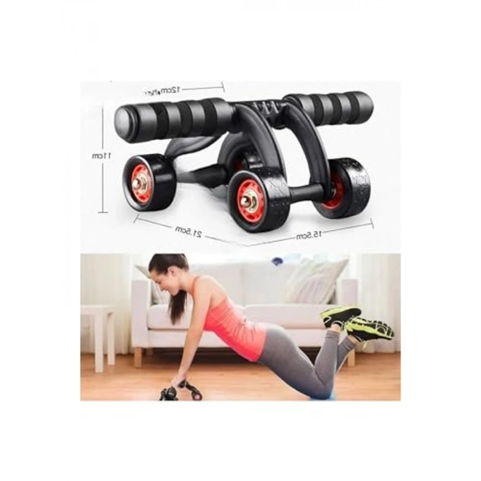 4 Tekerlekli Ab Wheel Mekik Aleti - Karın Egzersiz Seti