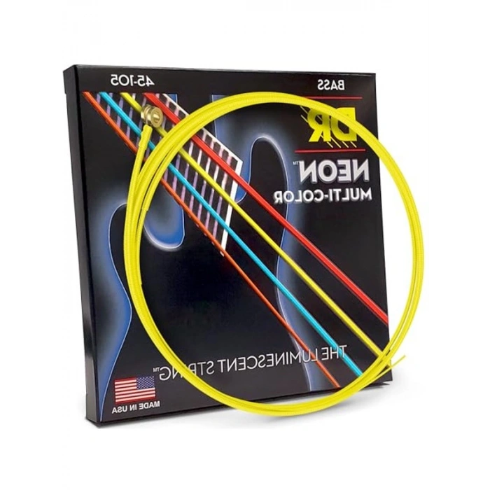 4 telli neon renkli bas telleri, müzikal performansınızı renklendirir