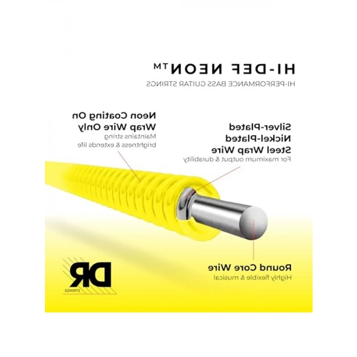 4 telli neon renkli bas telleri, müzikal performansınızı renklendirir