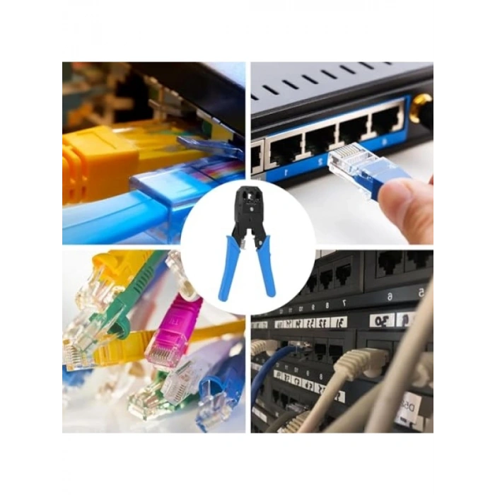 4ü 1 Arada Ağ Kablo Sıkma ve Soyma Pensesi Seti