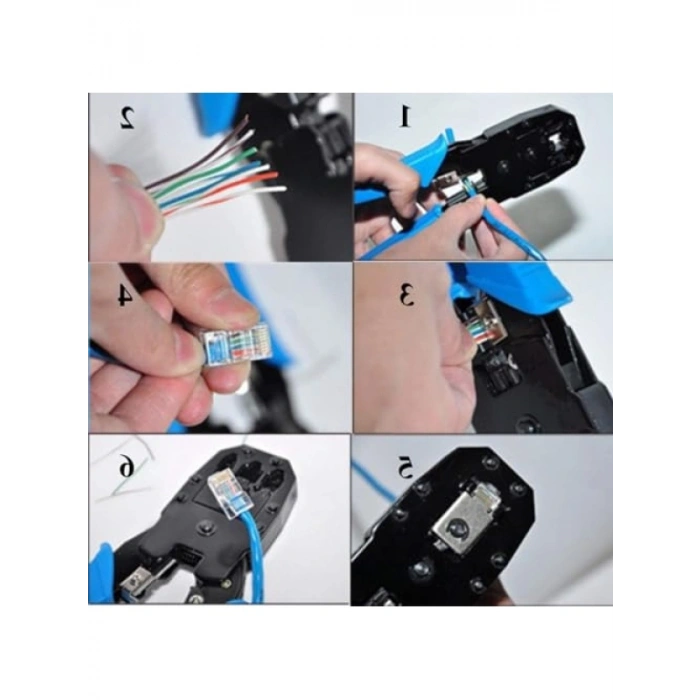 4ü 1 Arada Ağ Kablo Sıkma ve Soyma Pensesi Seti