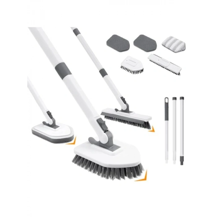 4ü 1 Arada Uzun Saplı Duş Temizleme Fırçası