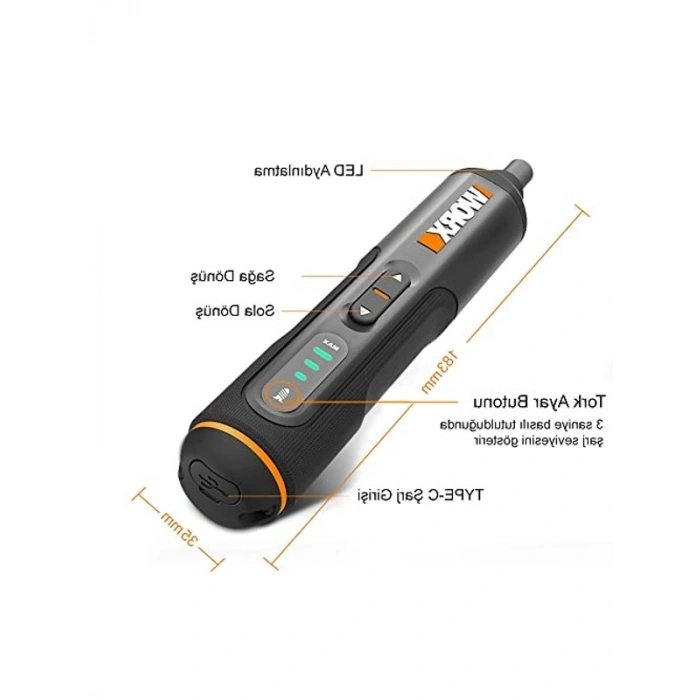 4 Volt Akıllı Tornavida, 26 Adet Uç ile Birlikte, Pratik Kullanım