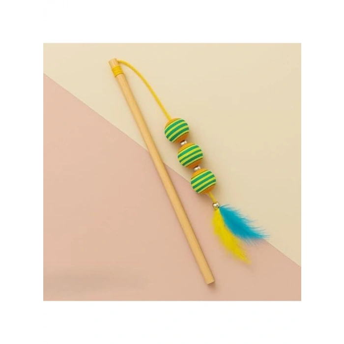 40 cm Gökkuşağı 3 Toplu Tüylü Olta Oyuncağı