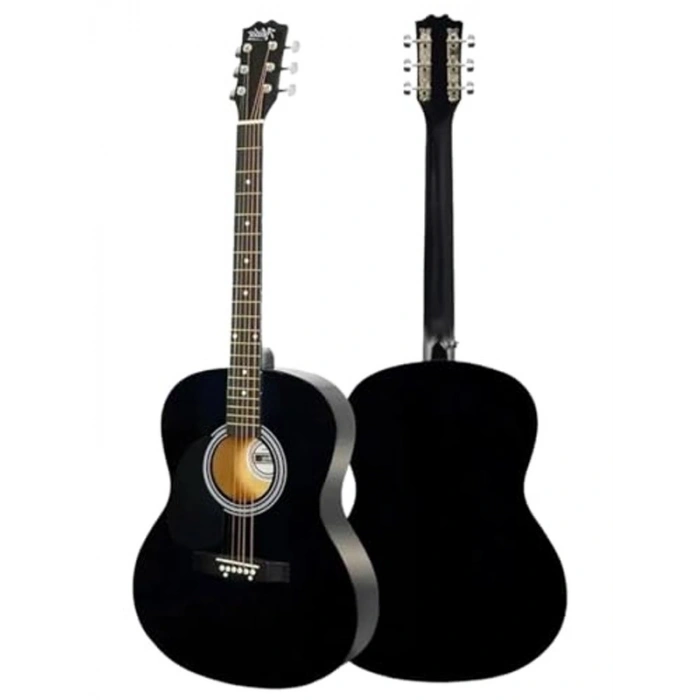 40 İnç Akustik Gitar Seti, Yetişkinler İçin Siyah Renk Seçeneği