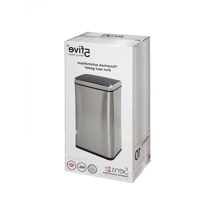 40 Litre Sensörlü Çöp Kovası - Yavaş Kapanan Kapak