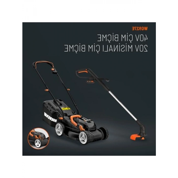 40 Volt Şarjlı Çim Biçme ve Kenar Kesme Seti