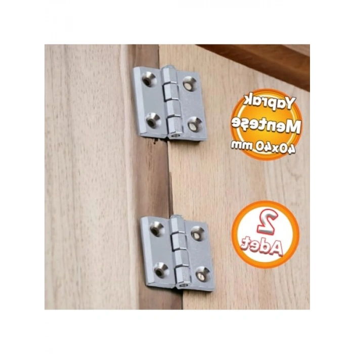 40 x 40 mm Alüminyum Menteşe Seti (2 Adet)
