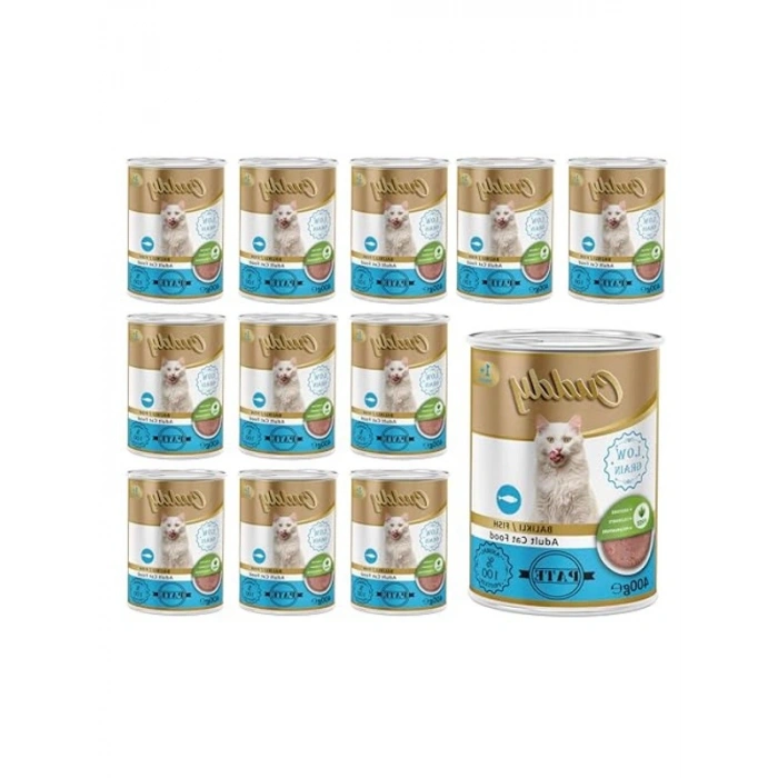 400 Gr Biftekli Kedi Pate, 12 Adet Set, Besleyici ve Lezzetli
