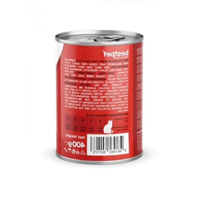 400 Gr x 12 Adet Taze Sığır Parça Etli Yaş Mama