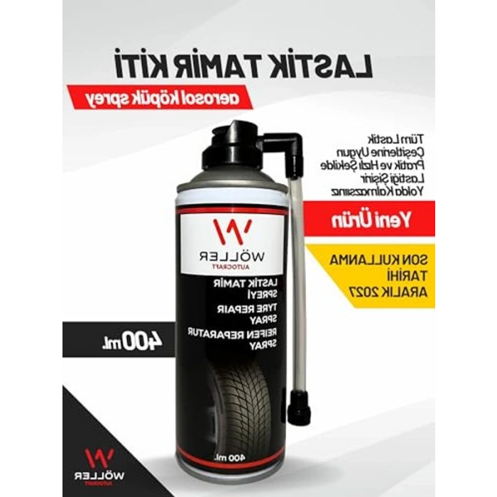 400 ml Lastik Tamir Spreyi, Hızlı ve Etkili Çözüm