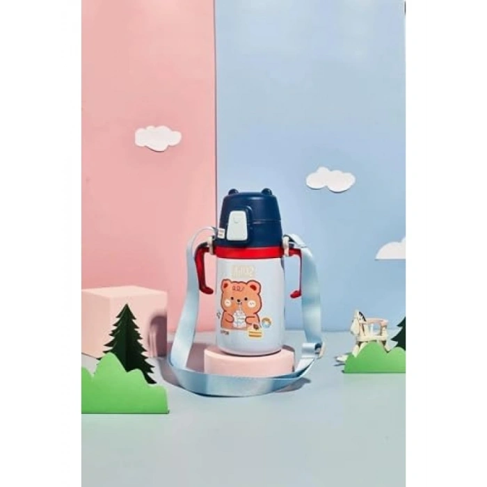 400ml Paslanmaz Çelik Termos - Ayıcıklı Tasarım