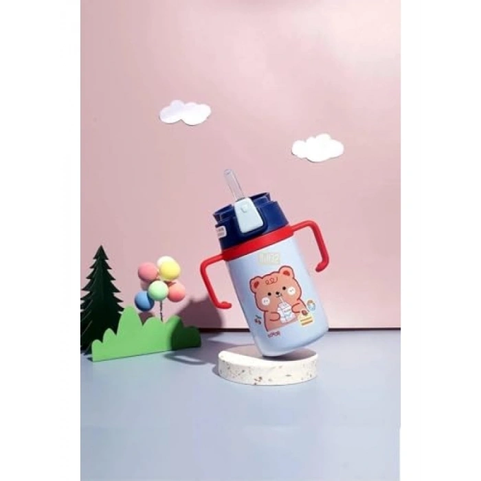 400ml Paslanmaz Çelik Termos - Ayıcıklı Tasarım