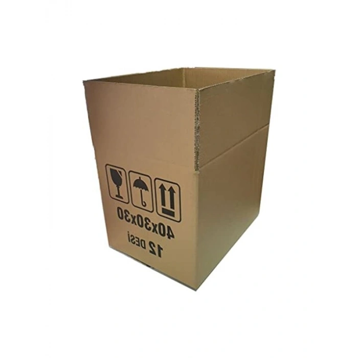 40x30x30 cm Boyutunda 12 Desi Çift Oluklu Karton Koli, 10 Adet