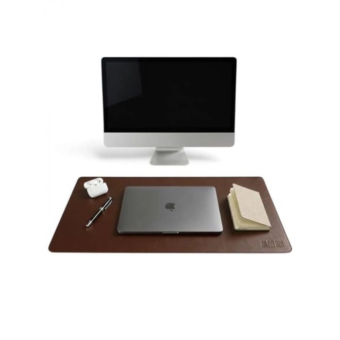 40x90 cm El Yapımı Deri Masa Pad, Kaymaz Mousepad ve Klavye Altlığı