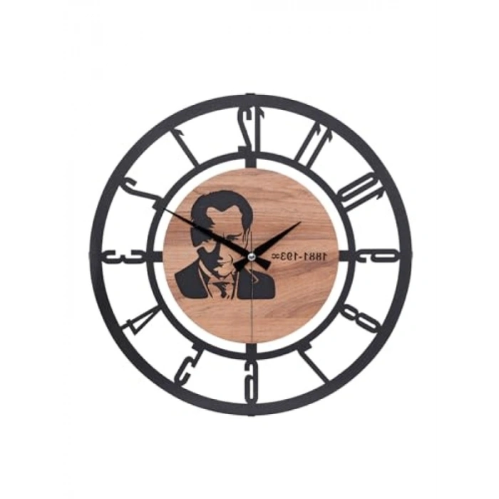 41 Cm Metal Malzemeden Üretilmiş Dekoratif Duvar Saati
