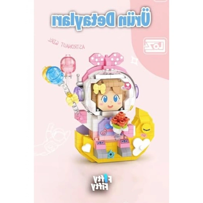 410 Parça Pembe Astronot Yapım Seti