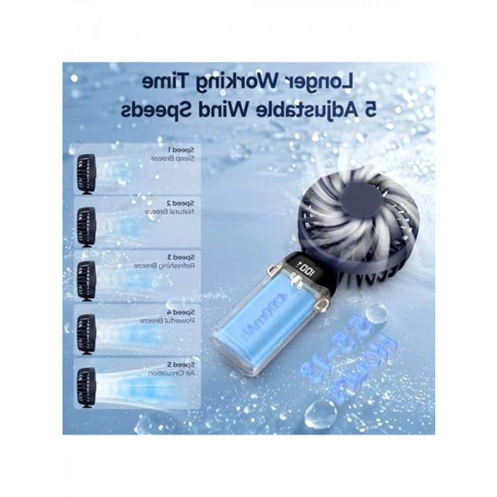 4200mAh Taşınabilir USB Vantilatör, El/Boyun/Masa için Pratik Kullanım
