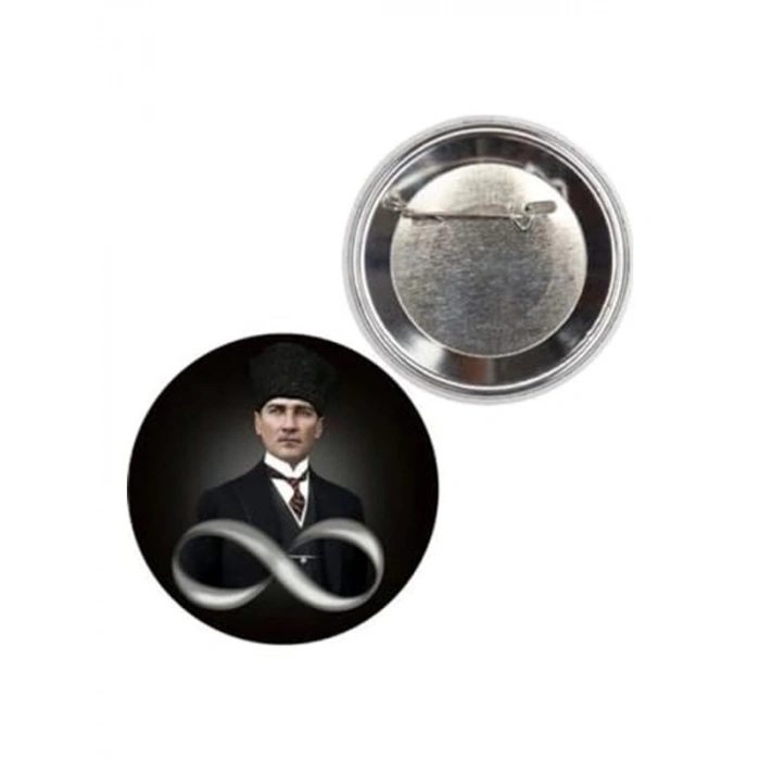44 mm Mustafa Kemal Atatürk Temalı Rozet, Anı ve Hediye Seçeneği