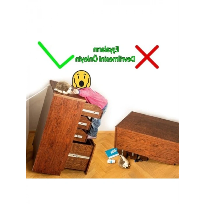 44 Parça Mobilya Sabitleme Aparatı Seti, Deprem ve Devrilme Önleyici