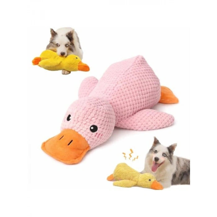 45 cm Sesli Peluş Ördek Oyuncağı, Diş Temizleyici