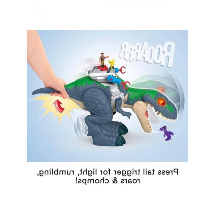 45 cm Sesli ve Işıklı T-Rex Oyun Seti, Jurassic Temalı