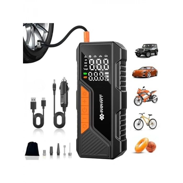 4500mAh Taşınabilir Powerbank, Hava Kompresörü Özelliği