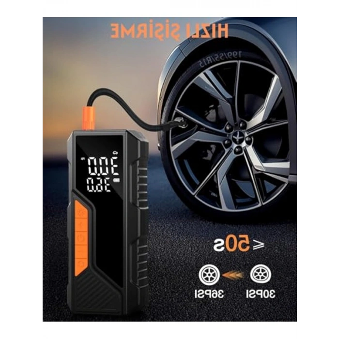 4500mAh Taşınabilir Powerbank, Hava Kompresörü Özelliği