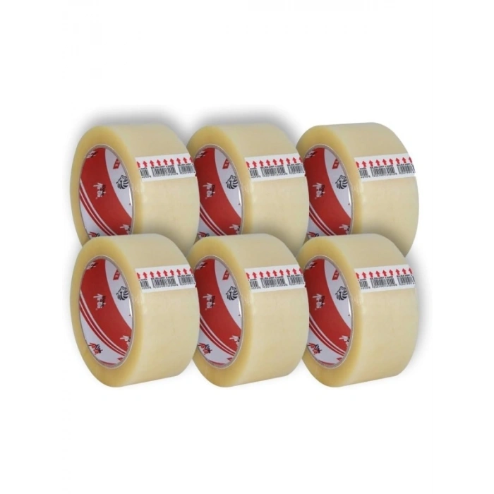 45mm x 100mt Şeffaf Koli Bantı, 6lı Set