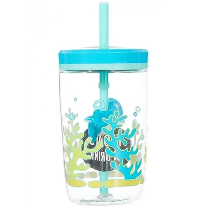 470 ml Kapasiteli Tritan Bardak - Pipetli ve Sızdırmaz Tasarım