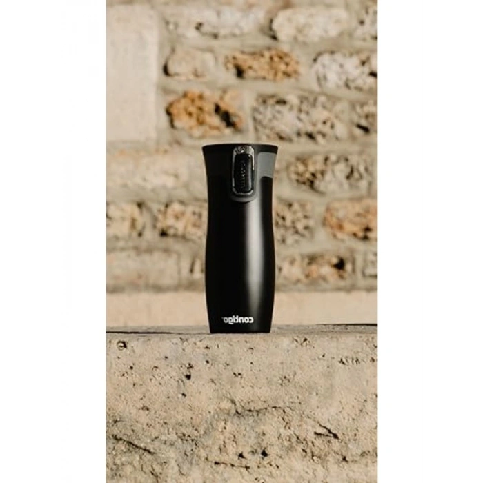 470 mL Siyah Termos Bardak, Sızdırmaz Özellik ile Kullanım