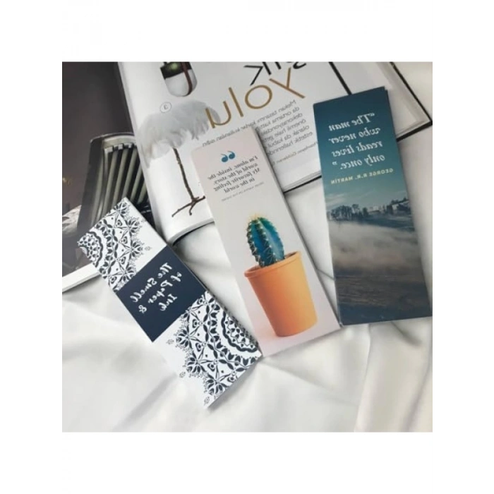 48 Adet Karışık Desenli İngilizce Kitap Ayracı Seti