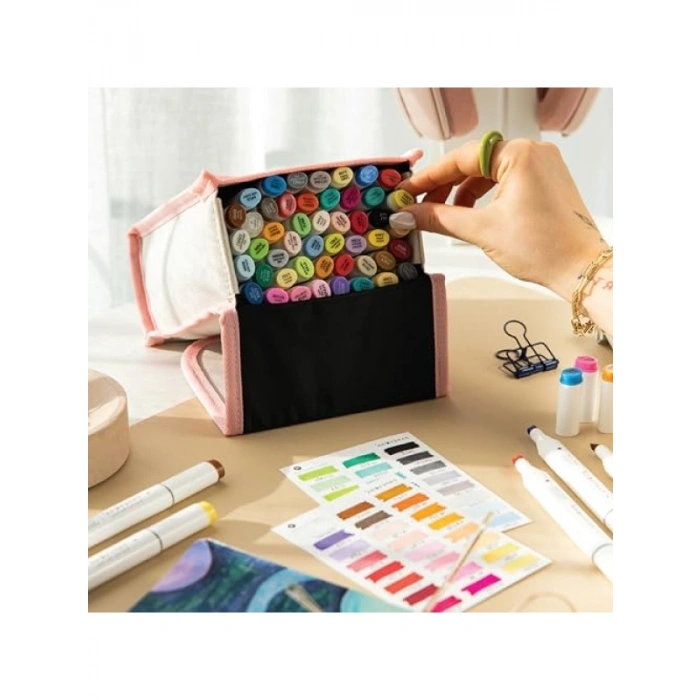 48li Çift Uçlu Alkol Bazlı Marker Kalem Seti