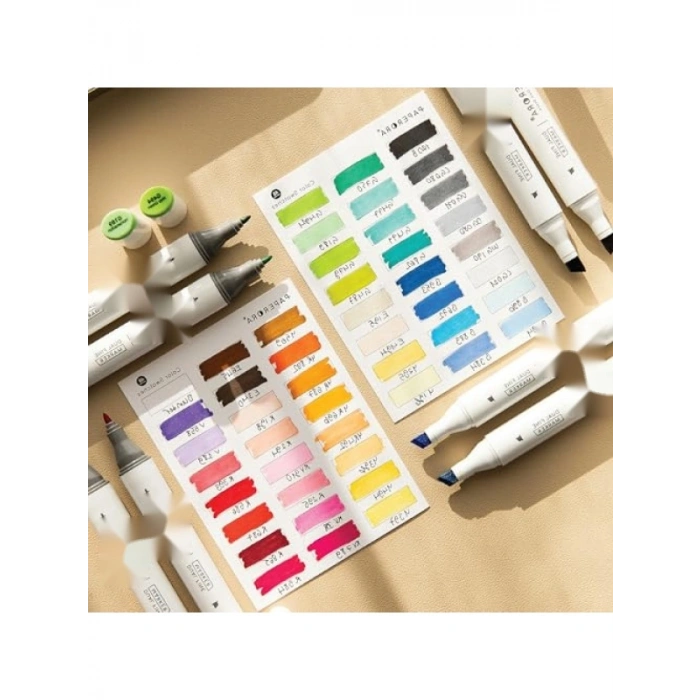 48li Çift Uçlu Alkol Bazlı Marker Kalem Seti