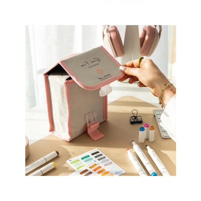 48li Çift Uçlu Alkol Bazlı Marker Kalem Seti - İnce ve Kaba Uç