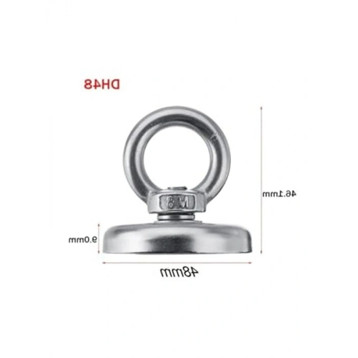 48 mm Dyum Pot Mıknatıs Seti, Mıknatıs Balıkçılığı İçin