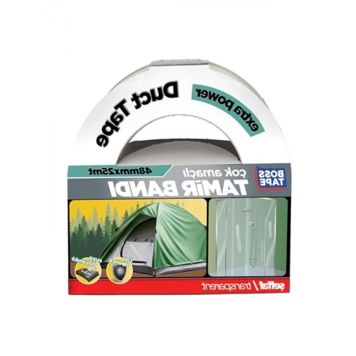 48 mm x 25 m Şeffaf Duct Onarım Bandı, Çok Amaçlı Kullanım İçin