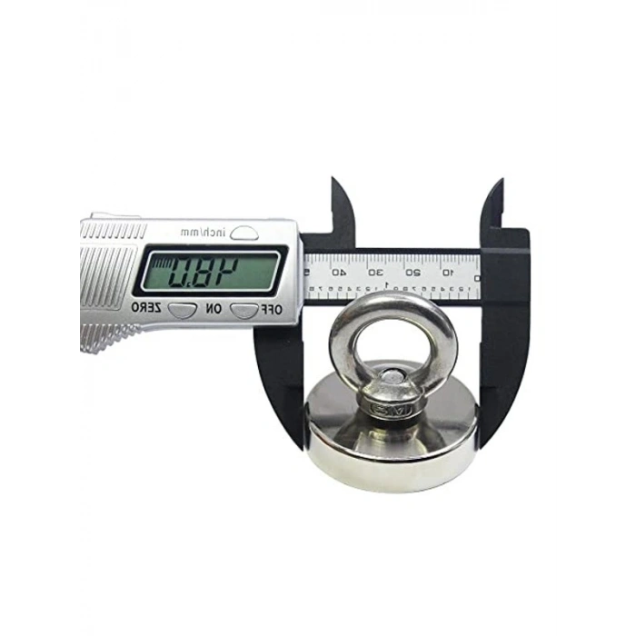 48mm Güçlü Neodyum Mıknatıs, 75kg Askılı Kullanım