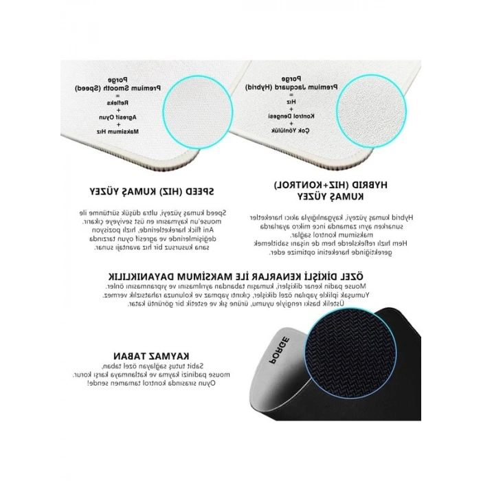 48x40 ve 50x50 Boyutlarında Hızlı Oyun İçin Mouse Pad Seti