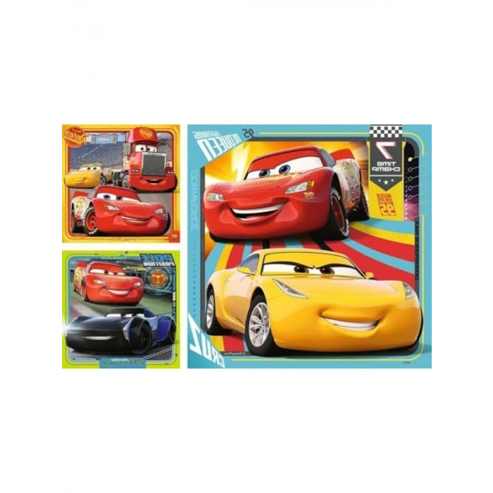 49 Parça Puzzle - Pixar Cars 3 Temalı Eğlenceli Yapboz Seti