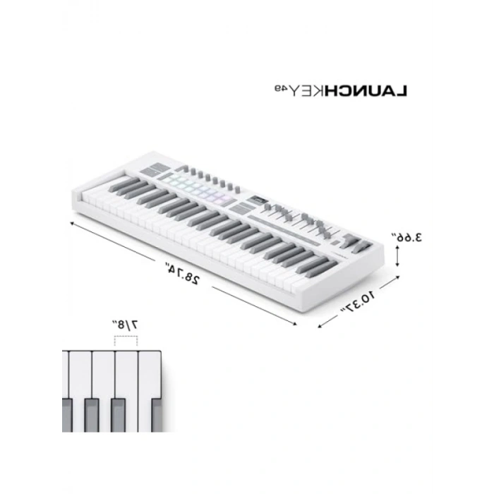 49 Tuşlu USB MIDI Klavye Kontrol Cihazı