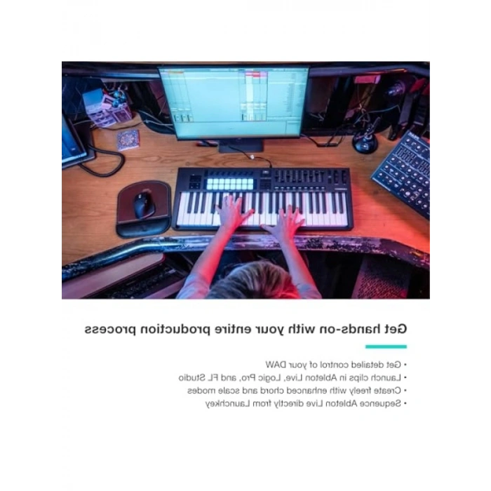 49 Tuşlu Yarı Ağırlıklı USB MIDI Klavye Kontrolörü