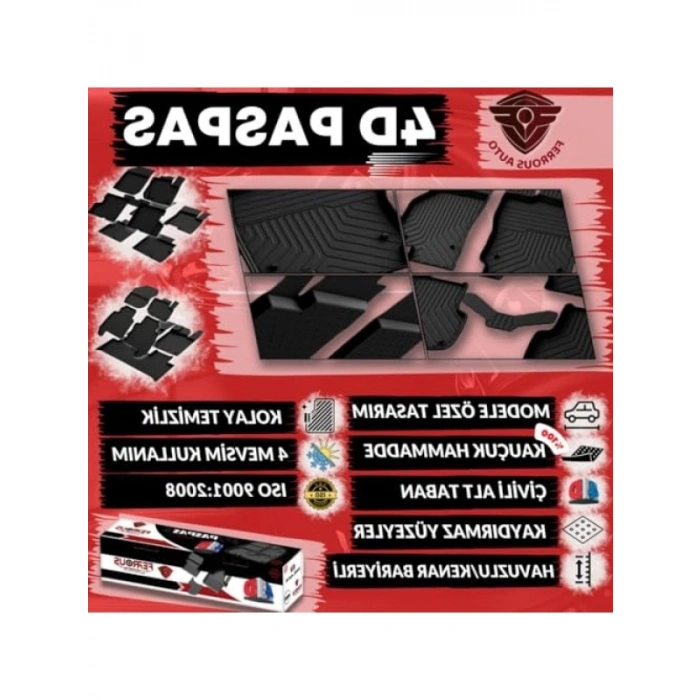 4D Paspas ve 3D Bagaj Havuzu - Citroen Berlingo Combi SX Uyumlu (2008-2019)