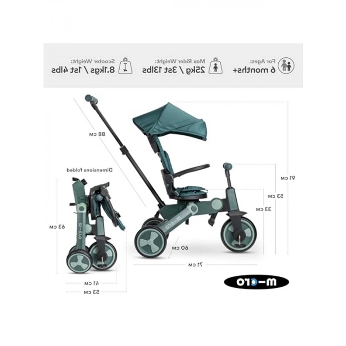 4in1 Katlanabilir Bisiklet, 360° Dönebilen Koltuk ve Akıllı Fren