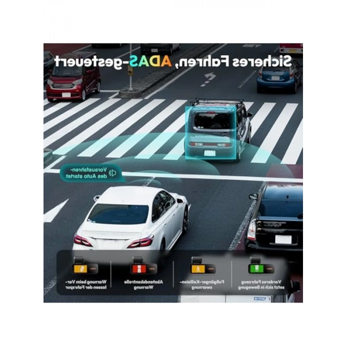 4K Dash Cam Ön ve Arka Kamera, Gece Görüşü, 170° Açı