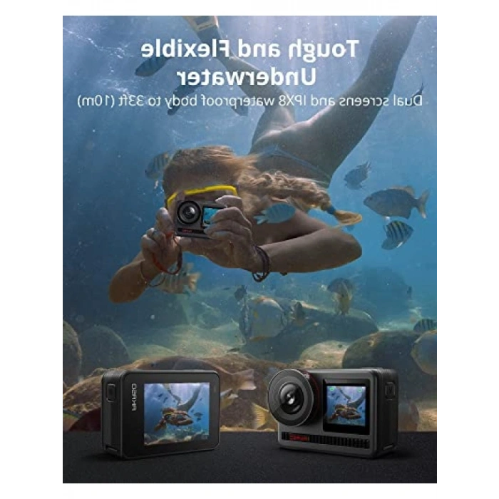 4K60 FPS Aksiyon Kamerası, Su Geçirmez, 48 MP, Geniş Açı