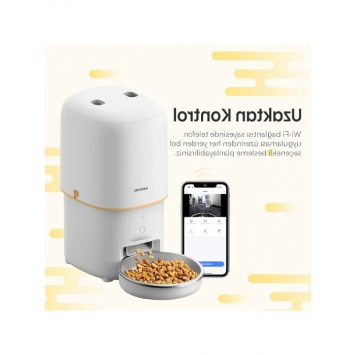 4Lt Hazneli Akıllı Mama Kabı - Wifi ile Uzaktan Kontrol