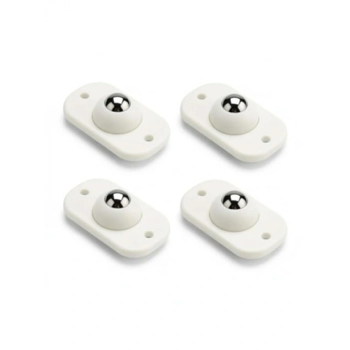 4’lü Bilyeli Eşya Kaydırma Aparatı - Çelik Bilyeli, Zemin Koruyucu